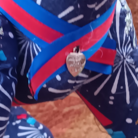 Handmade Plush Dog "Fireworks" Large - Picture 9 of 9